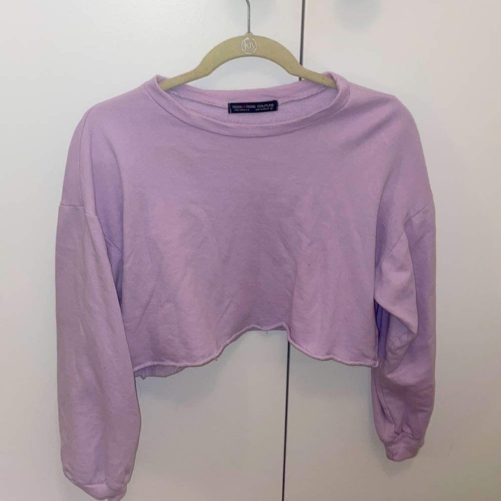 Lavender cropped hoodie